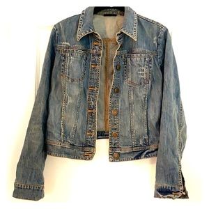 Lightly distressed jean jacket